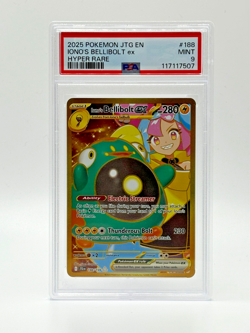 Ionos Bellibolt EX 188/159 Gold Hyper Rare Pokemon Card Journey Together PSA 9 - Image 1