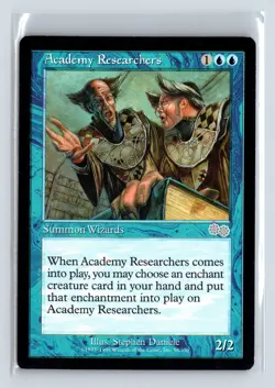 ACADEMY RESEARCHERS - MTG Magic the Gathering Card - Urza's Saga - Uncommon - Image 1