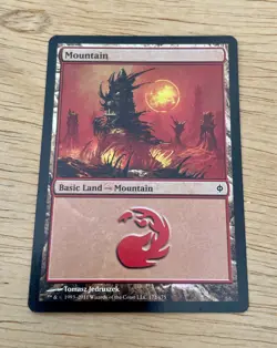 MTG Magic The Gathering Mountain Basic Land Foil Tomasz Jedruszek 172/175 Red - Image 1