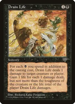 MTG - Drain Life - Mirage - X1 - (NM) - - Image 1