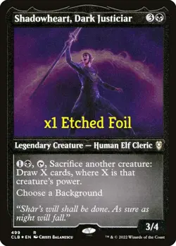 MTG EF CMR: Battle for Baldur's Gate CLB Shadowheart, Dark Justiciar MINT - Image 1