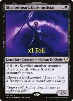 MTG Foil CMR: Battle for Baldur's Gate CLB Shadowheart, Dark Justiciar MINT - Image 1