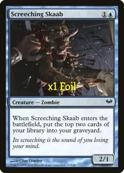 MTG Foil Dark Ascension DKA Screeching Skaab MINT - Image 1