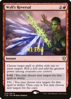 MTG Foil Borderless CMR: Battle for Baldur's Gate CLB Wyll's Reversal MINT - Image 1