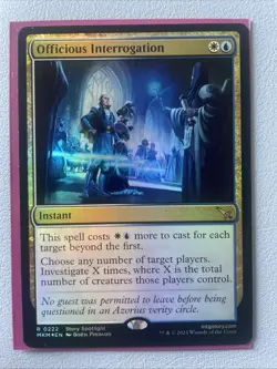 1 x Officious Interrogation - FOIL MKM NM MTG - Image 1