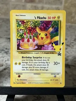 Pokemon TCG ~ ___’s Pikachu Birthday Surprise Celebrations Classic Collection 24 - Image 1