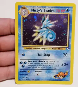 TCG POKEMON MISTY'S SEADRA 9/132 ☆ HOLO RARE W/🌀 GYM HEROES NM - Image 1