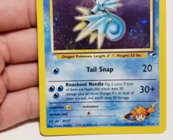 TCG POKEMON MISTY'S SEADRA 9/132 ☆ HOLO RARE W/🌀 GYM HEROES NM - Image 4