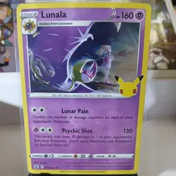 2021 POKEMON CELEBRATIONS LUNALA 015/025 HOLO (RARE) STAGE 2 25TH CELEBRATIONS - Image 1