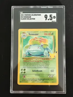 Pokemon SGC 9.5 Celebrations Venusaur 15/102 Classic Collection Holo - Image 1