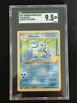 PSA 10 Blastoise 2/102 Pokemon TCG Celebrations: Classic Collection Holo SGC 9.5 - Image 1