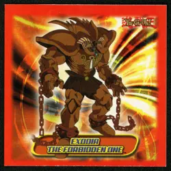 2002 YuGiOh Exodia the Forbidden One Topps Sticker Collection #14 NM Condition! - Image 1