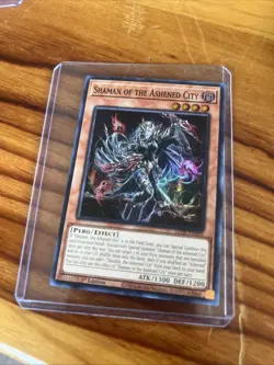 Yugioh Shaman of the Ashened City Super Rare LEDE - Image 1