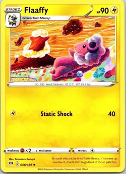 Flaaffy 056/189 Regular Darkness Ablaze Pokemon Card TCG CCG Nintendo Uncommon - Image 1