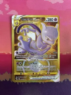 Pokemon Card Mewtwo VSTAR 086/078 Secret Rare Pokemon GO Near Mint - Image 1