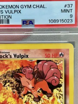 1st Edition PSA9 Mint 37/132 Brock's Vulpix Gym Challenge UKseller Pokemon Card - Image 2