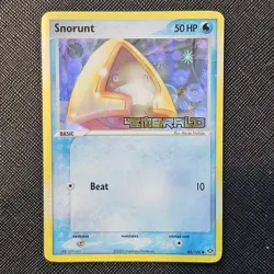 Snorunt 64/106 EX Emerald Stamped Reverse Holo Pokemon TCG Card MINT - Image 1