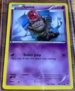 Spoink 30/124 LP Fates Collide English Pokemon Card TCG - Image 1