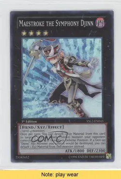 Maestroke the Symphony Djinn 1st Ed. YuGiOh Starter Deck 12: XYZ #YS12-EN043 1f0 - Image 1