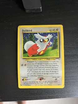 Delibird Holo Pokemon Card Excellent Condition - Image 2