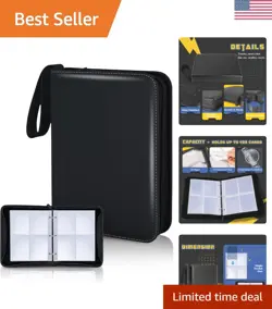 Effortless Organization with 4 Pocket Trading Card Binder - Up to 400 Capacity - Image 1