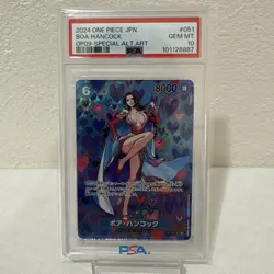 Boa Hancock SP Wagara OP07 051 PSA10 One Piece Card New Emperor Rare Japan - Image 1