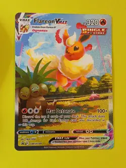 Pokemon Sword & Shield Flareon Vmax Promo Card SWSH 180 Collection Box - Image 1