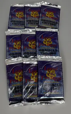 9x Legend Of The Five Rings Obsidian Edition 15 Card Destiny Deck Unopened 1997 - Image 1