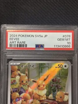 PSA10 Eevee AR 078 Crimson Haze Rare Pokemon Trading Card Collectible - Image 2
