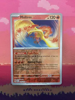 Pokemon Card Moltres Pokemon 151 Reverse Holo Rare 146/165 Near Mint - Image 1