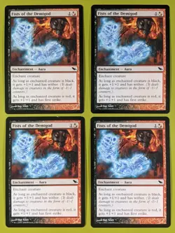 Fists of the Demigod x4 Shadowmoor 4x Playset Magic the Gathering MTG - Image 1