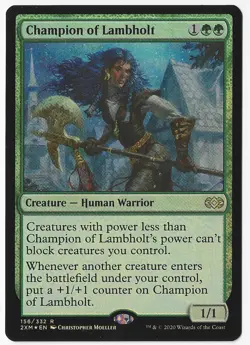 MTG FOIL "Champion of Lambholt" NM Double Masters 2XM #156 - Free Shipping - Image 2
