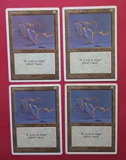 Magic the Gathering MTG Fourth (4th) Edition GLASSES OF URZA X 4 LP/EX U 1995! - Image 1