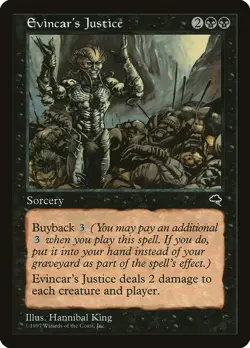 MTG - Evincar's Justice - Tempest - X1 - (NM) - - Image 1