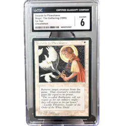 SWORDS TO PLOWSHARES 1995 Ice Age CGC 6 EX/NM MTG Magic The Gathering - Image 1