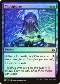Thoughtcast Foil x1 Modern Masters 2015 MTG Magic the Gathering Blue Sorcery - Image 1