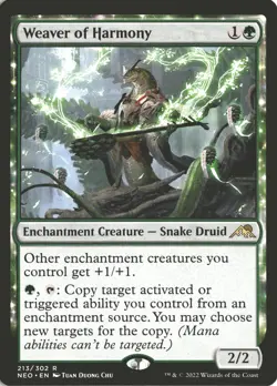 MTG Weaver of Harmony (213) *Non-Foil* Base Rare Kamigawa: Neon Dynasty MT/NM - Image 1