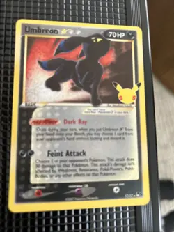 Pokemon Umbreon Gold Star Celebrations 25th Anniversary Card - - Image 1