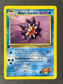 Misty's Starmie 56/132 1st Edition Gym Heroes Uncommon 2000 Pokemon TCG WOTC - Image 1