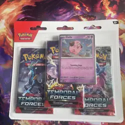 Pokemon Scarlet & Violet Temporal Forces 3 Pack Blister | Cleffa Promo - Image 1