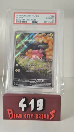 2024 POKEMON PAF EN-PALDEAN FATES ILLUSTRATION RARE #226 PAWMI PSA 10 - Image 1