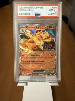 2023 POKEMON MEW EN-151 006 CHARIZARD EX PSA 10 GEM MINT - Image 1