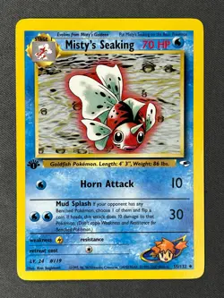 Misty's Seaking 55/132 1st Edition Gym Heroes Uncommon 2000 Pokemon TCG WOTC - Image 1