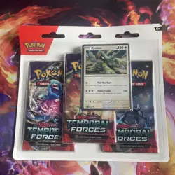 Pokemon TCG: S&V Temporal Forces - 3 Pack Blister (Cyclizar) [New & Sealed] - Image 1