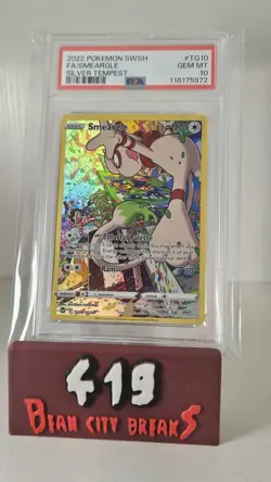 2022 Pokemon Sword & Shield Silver Tempest Fa Smeargle #TG10 PSA 10 - Image 1