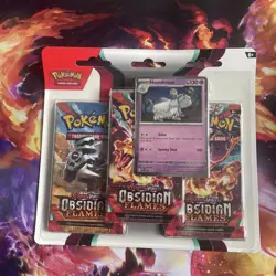 Pokemon TCG Scarlet & Violet Obsidian Flames Triple Pack Blister Houndstone - Image 1