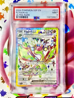2024 Pokemon SSP EN Ultra Rare #222 Flygon ex PSA 9 MINT - Image 1