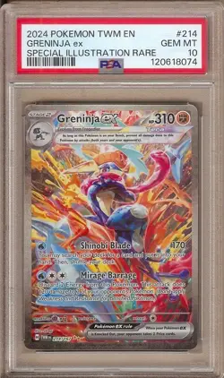 2024 POKEMON GRENINJA EX TWILIGHT SPECIAL ILLUSTRATION #214 PSA 10!! - Image 1