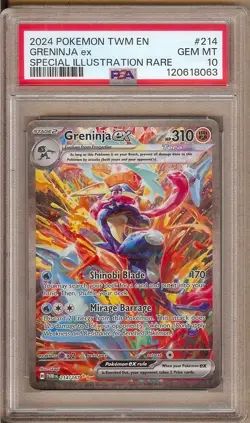 2024 POKEMON GRENINJA EX TWILIGHT SPECIAL ILLUSTRATION #214 PSA 10!! - Image 1