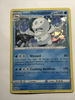 Galarian Darmanitan 044/189 Cracked Ice Shatterfoil Darkness Ablaze Pokemon - Image 1
